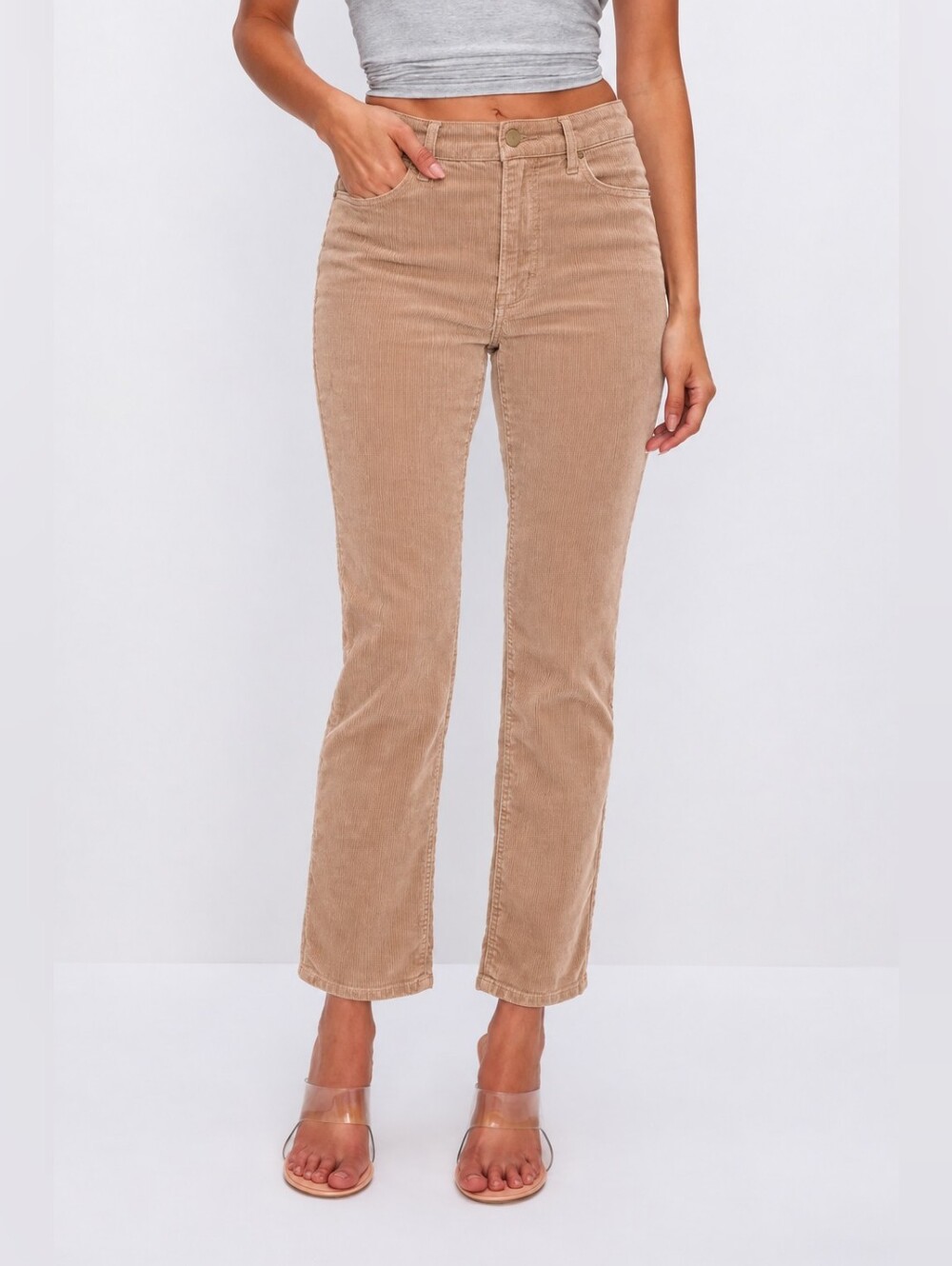 ❤️ NWOT! GOOD AMERICAN GOOD CLASSIC CORDUROY PANTS - HIGH RISE SLIM, 10 (30)